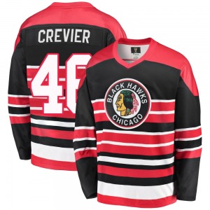 Louis Crevier Chicago Blackhawks Fanatics Branded Youth Premier Breakaway Heritage Jersey (Red/Black)