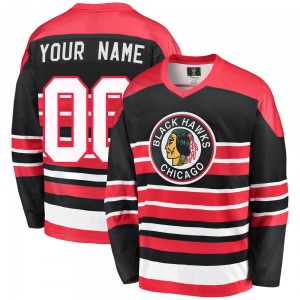 Custom Chicago Blackhawks Fanatics Branded Youth Premier Custom Breakaway Heritage Jersey (Red/Black)