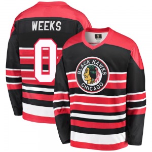 Mitchell Weeks Chicago Blackhawks Fanatics Branded Youth Premier Breakaway Heritage Jersey (Red/Black)