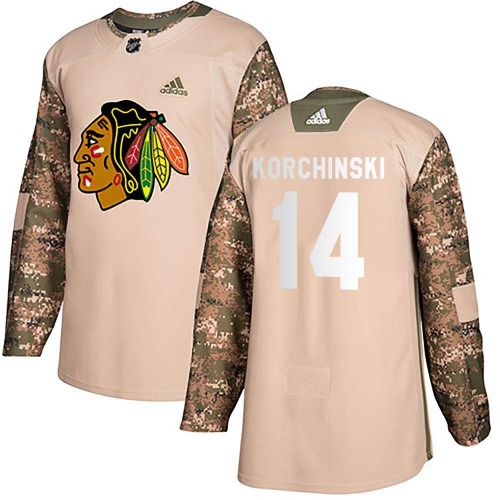 Kevin Korchinski Chicago Blackhawks Adidas Authentic Veterans Day Practice Jersey (Camo)