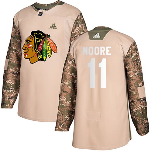 Oliver Moore Chicago Blackhawks Adidas Authentic Veterans Day Practice Jersey (Camo)